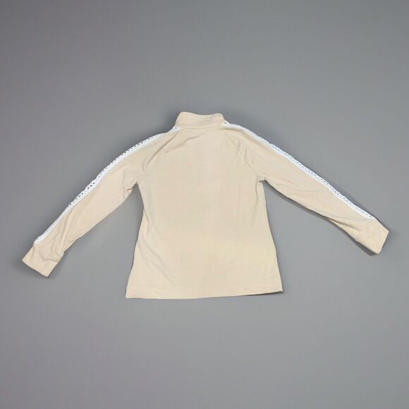 Lilly Pulitzer Small Popover Sand Dune Crochet Trim Pullover Fall Preppy Gold - Picture 4 of 4